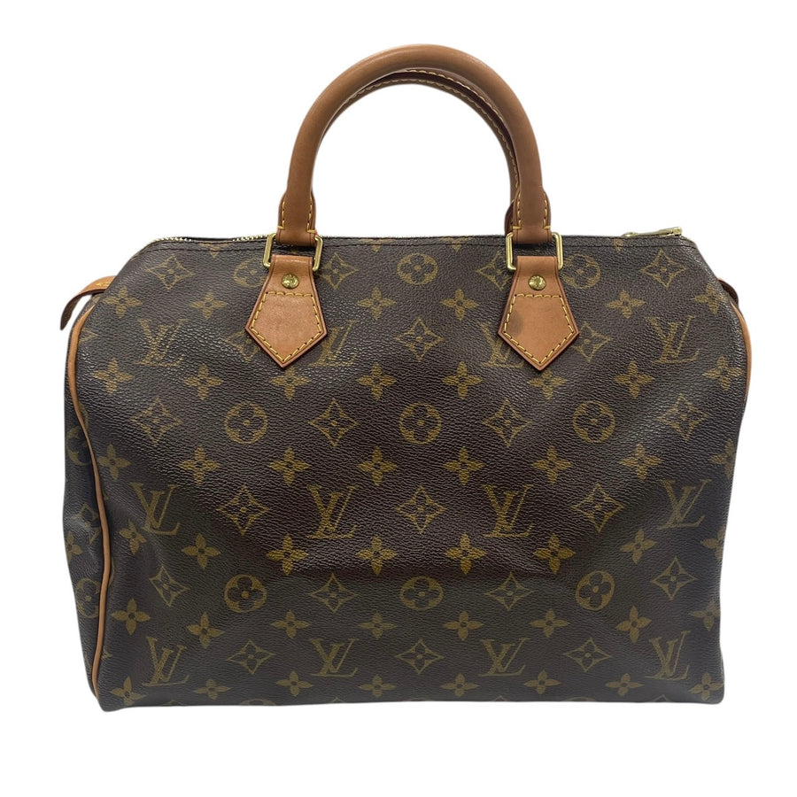 LOUIS VUITTON 路易威登 M41526 SPEEDY 30 波士頓包 PVC帆布 老花 棕色 金釦