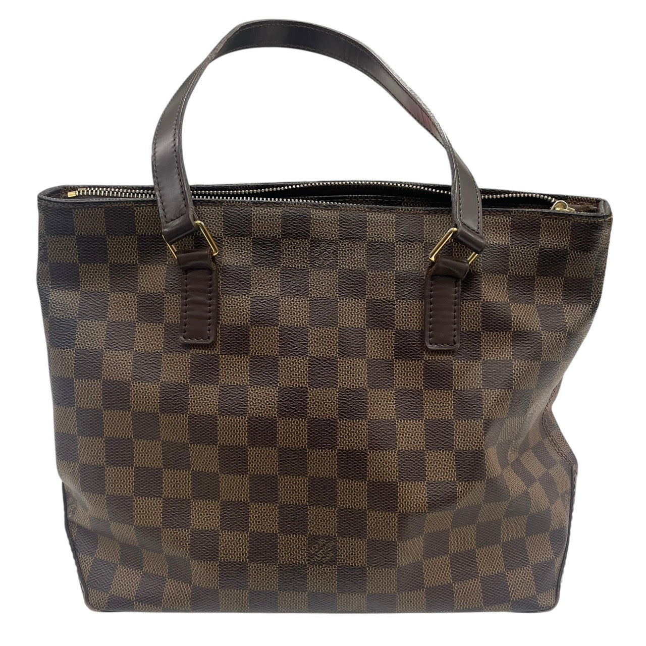 LOUIS VUITTON 路易威登 N51187 CABAS PIANO 托特包 PVC帆布 棋盤格 棕色 金釦