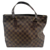 LOUIS VUITTON 路易威登 N51187 CABAS PIANO 托特包 PVC帆布 棋盤格 棕色 金釦
