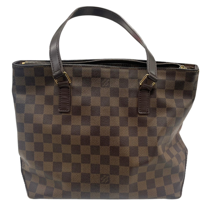 LOUIS VUITTON 路易威登 N51187 CABAS PIANO 托特包 PVC帆布 棋盤格 棕色 金釦