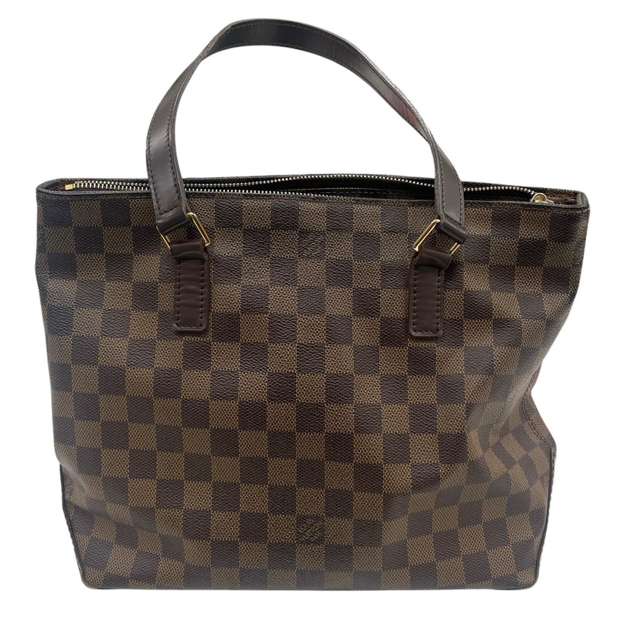 LOUIS VUITTON 路易威登 N51187 CABAS PIANO 托特包 PVC帆布 棋盤格 棕色 金釦
