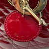 DIOR 迪奧 MINI SIZE LADY DIOR 紅色 漆皮