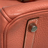 HERMES 愛馬仕 BIRKIN 30 手拿包 橘粉色 銀釦