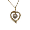 MIKIMOTO 御本木 AKOYA PEARL DIAMOND HEART MOTIF NECKLACE 鏤空心形珍珠鑽石項鍊 K18金 珍珠