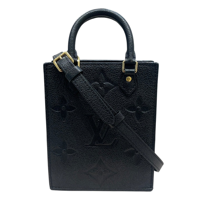LOUIS VUITTON 路易威登 M80478 Petit Sac Plat 迷你琴譜包 皮革 黑色 金釦