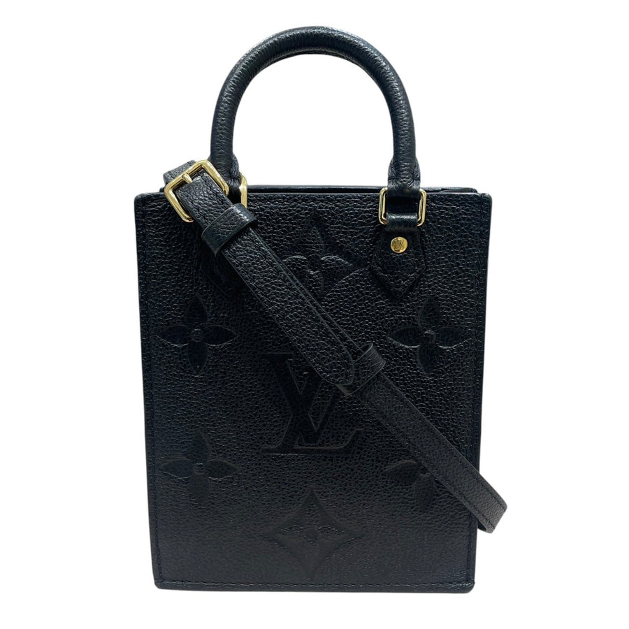 LOUIS VUITTON 路易威登 M80478 Petit Sac Plat 迷你琴譜包 皮革 黑色 金釦