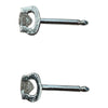 CARTIER 卡地亞 單鑽耳環 K18WG 0.24ct+0.25ct