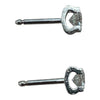 CARTIER 卡地亞 單鑽耳環 K18WG 0.24ct+0.25ct