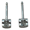 CARTIER 卡地亞 單鑽耳環 K18WG 0.24ct+0.25ct