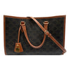 CELINE 賽琳 MINI HORIZONTAL CABAS 兩用托特包 PVC帆布 棕色 金釦