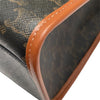 CELINE 賽琳 MINI HORIZONTAL CABAS 兩用托特包 PVC帆布 棕色 金釦