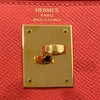 HERMES 愛馬仕 KELLY 28 外縫 Z刻 皮革 手提包 橘紅色 金釦