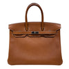 HERMES 愛馬仕 BIRKIN 35 柏金包 福寶馬鞍皮 金棕 銀釦