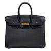 HERMES 愛馬仕 BIRKIN 25 柏金包 TOGO皮 黑色 金釦