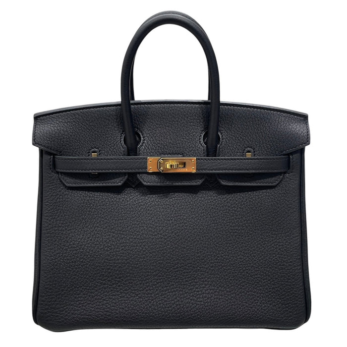 HERMES 愛馬仕 BIRKIN 25 柏金包 TOGO皮 黑色 金釦