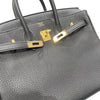 HERMES 愛馬仕 BIRKIN 25 柏金包 TOGO皮 黑色 金釦