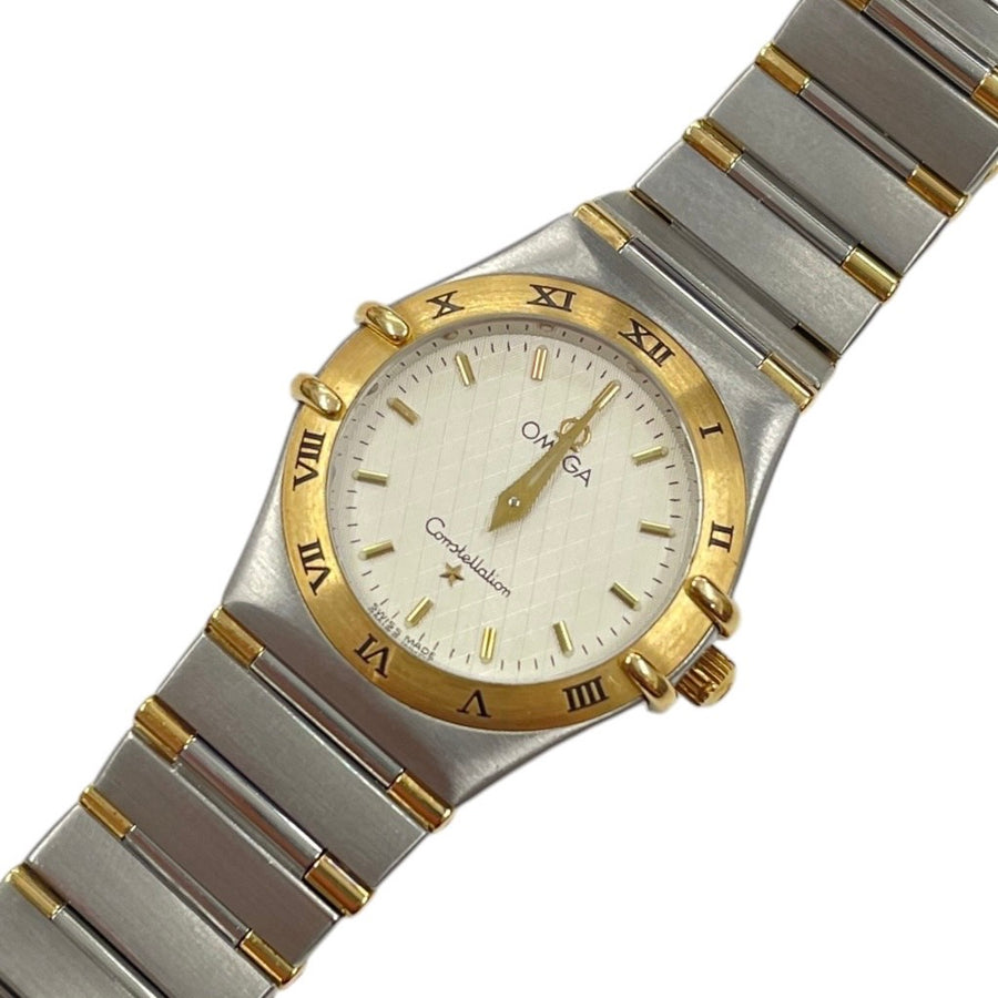 OMEGA 歐米茄 CONSTELLATION 星座系列腕表 1372.30.00 石英機芯 K18YG/不鏽鋼 白色錶盤