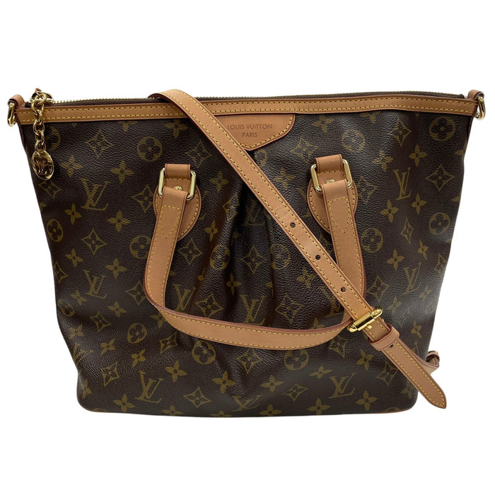 LOUIS VUITTON 路易威登 M40145  PALERMO PM 兩用托特包 PVC帆布 老花 棕色 金釦