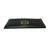 BALENCIAGA 巴黎世家 HOURGLASS CARD HOLDER 沙漏系列卡夾 亮面牛皮 黑色 金釦