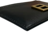 BALENCIAGA 巴黎世家 HOURGLASS CARD HOLDER 沙漏系列卡夾 亮面牛皮 黑色 金釦