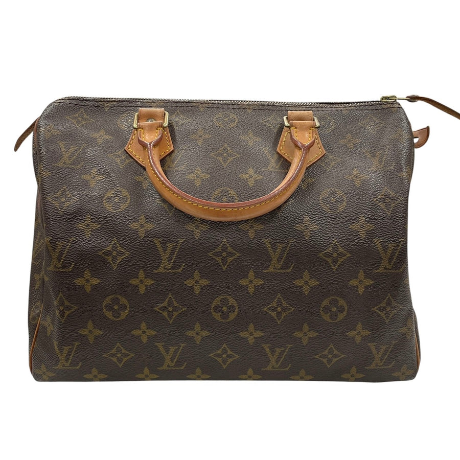 LOUIS VUITTON 路易威登 M41526 SPEED 30 波士頓包 PVC帆布 老花 棕色 金釦