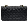 CHANEL 香奈兒 MATELASSE CF25 肩背包 荔枝牛皮 黑色 金釦