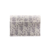 DIOR 迪奧 SADDLE BLOOM CARD HOLDER 老花馬鞍卡夾 帆布/小牛皮  灰白色 銀釦
