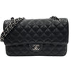 CHANEL 香奈兒 MATELASSE CF25 肩背包 荔枝牛皮 黑色 銀釦
