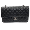 CHANEL 香奈兒 MATELASSE CF25 肩背包 荔枝牛皮 黑色 銀釦