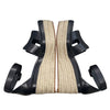 HERMES 愛馬仕 SEMELLE CUIR 楔型涼鞋 黑色 38碼