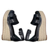 HERMES 愛馬仕 SEMELLE CUIR 楔型涼鞋 黑色 38碼