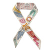 HERMES 愛馬仕 CHEVALOSCOPE POINTILLE TWILLY 絲巾 真絲 白色系