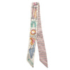 HERMES 愛馬仕 CHEVALOSCOPE POINTILLE TWILLY 絲巾 真絲 白色系