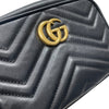 GUCCI 古馳 448065 GG MARMONT 肩背包 皮革 黑色 金釦 小號
