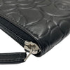 CHANEL 香奈兒 CAMELLIA EMBOSSED ZIP LONG WALLET 山茶花壓紋長夾 小羊皮 黑色 銀釦