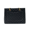 CHANEL 香奈兒 GST 托特包 荔枝牛皮 黑色 金釦