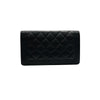 CHANEL 香奈兒 BOY LONG FLAP WALLET 長夾 荔枝牛皮 黑色 金釦