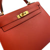 HERMES 愛馬仕 KELLY 28 凱莉包 EPSON 橘色系 金釦