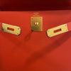 HERMES 愛馬仕 KELLY 28 凱莉包 EPSON 橘色系 金釦