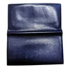 HERMES 愛馬仕 Citizen Twill 皮革 長夾 深藍色 銀釦
