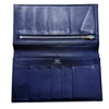 HERMES 愛馬仕 Citizen Twill 皮革 長夾 深藍色 銀釦