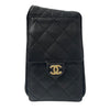 CHANEL 香奈兒 25 HOBO MINI 肩背包 荔枝牛皮 黑色 金釦