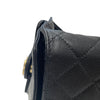 CHANEL 香奈兒 25 HOBO MINI 肩背包 荔枝牛皮 黑色 金釦