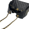CHANEL 香奈兒 25 HOBO MINI 肩背包 荔枝牛皮 黑色 金釦