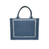 DIOR 迪奧 2026夏季 EMBROIDERY "LES FLEURS DU MAL" MINI BOOK TOTE 刺繡手提肩背包 帆布 藍色 銀釦