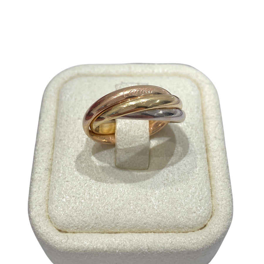 CARTIER 卡地亞 TRINITY RING 三環戒指 18K金 #47