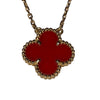 VAN CLEEF & ARPELS 梵克雅寶 Alhambra M號 18K 紅玉隨 項鍊 YG