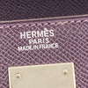HERMES 愛馬仕 KELLY 32 凱莉包 EPSOM 深紫色 外縫 銀釦