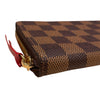 LOUIS VUITTON 路易威登 N41661 CLEMENCE 長夾 PVC帆布 棋盤格 紅色 金釦