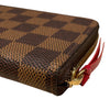 LOUIS VUITTON 路易威登 N41661 CLEMENCE 長夾 PVC帆布 棋盤格 紅色 金釦